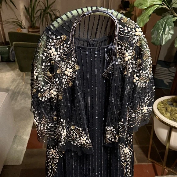 Adrianna Papell Navy Blue Dress - Picture 2 of 7